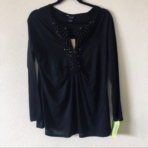 YASB embellished v-neck blouse